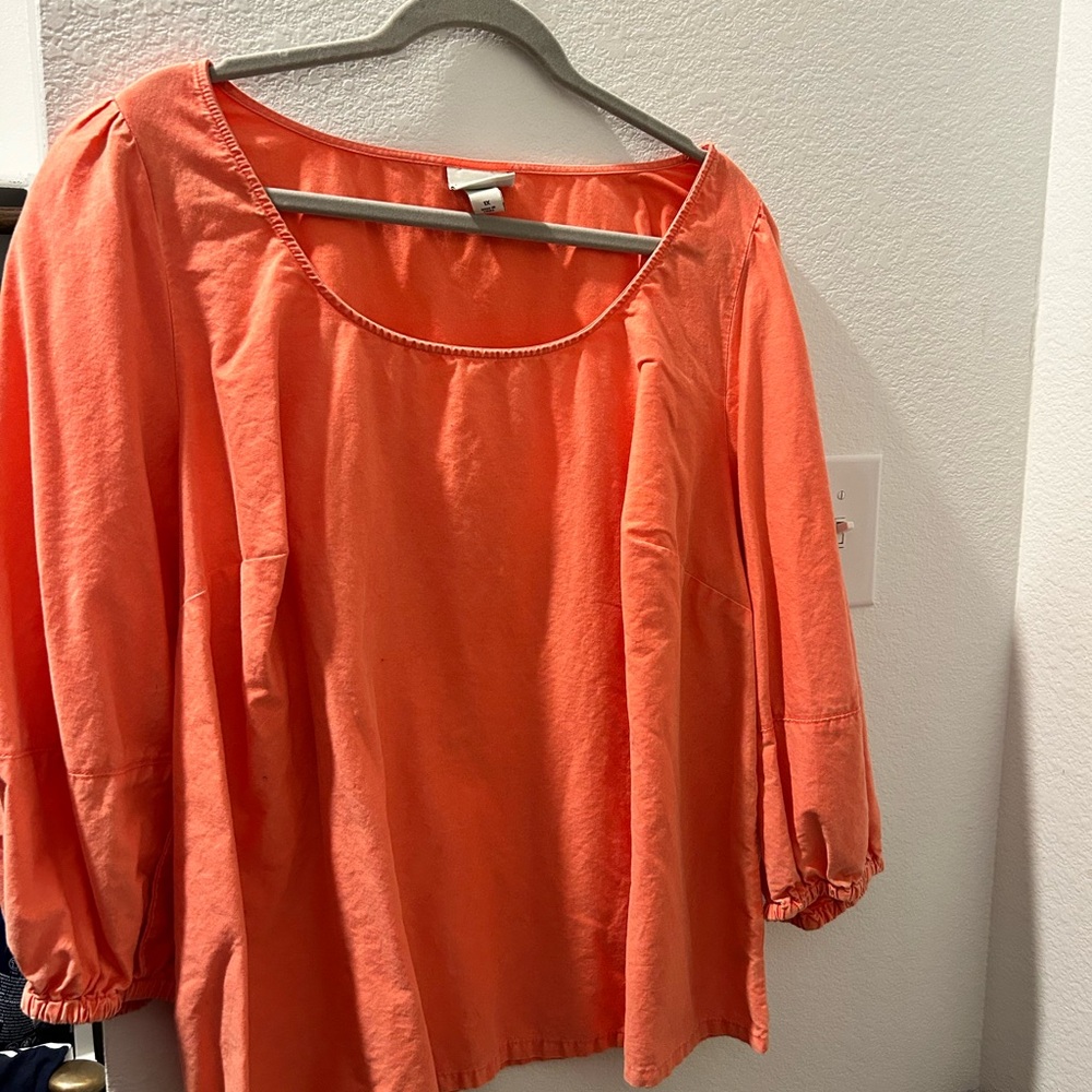 Peach/orange smock type shirt